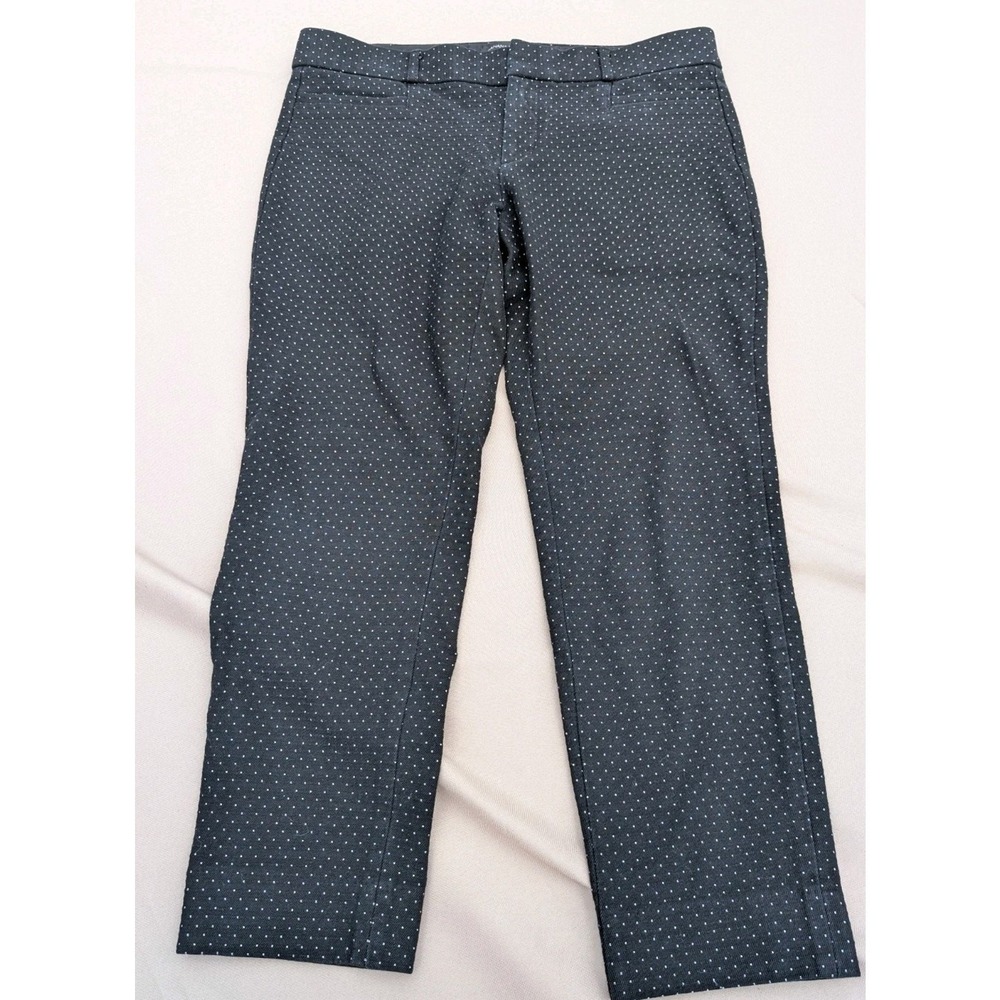 Banana Republic Women Sloan Dot Cropped Tapered Pants Black Size 4